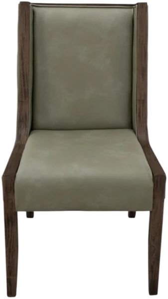 International Furniture Direct Balam Olive Upholstered Side Chair-2