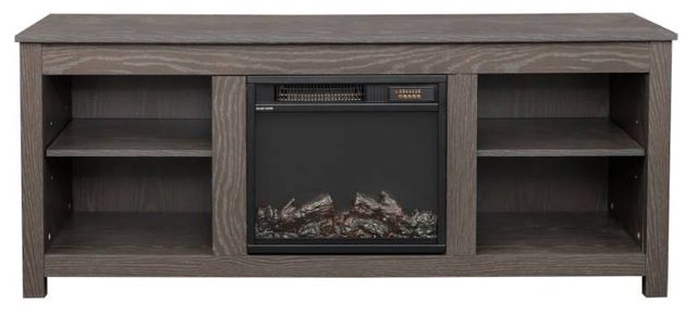 Mazin Furniture Amari Grey 58" TV Stand with Fireplace-1