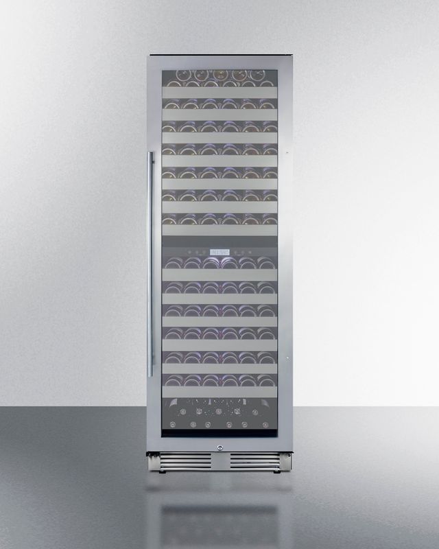 Summit® 24" Stainless Steel Dual-Zone Wine Cellar-2