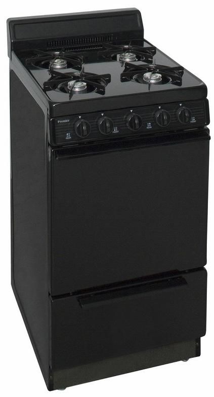 Premier 20" Black Freestanding Gas Range-1