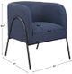 Uttermost® Jacobsen Aged Black/Denim Barrel Chair-2