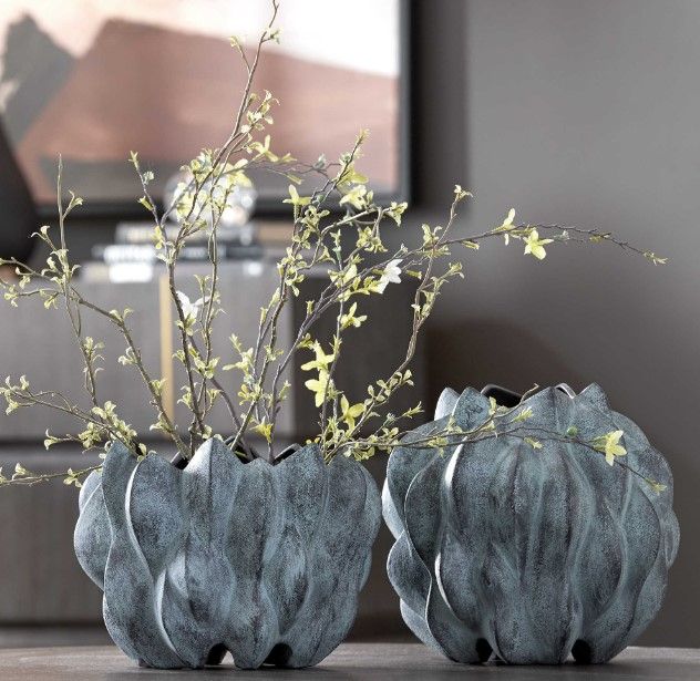 Uttermost® Verdant 2-Piece Bronze Vases Set-1