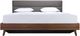 Mazin Furniture Fletcher Faux Walnut/Gray Queen Upholstered Platform Bed with Lift Storage-1