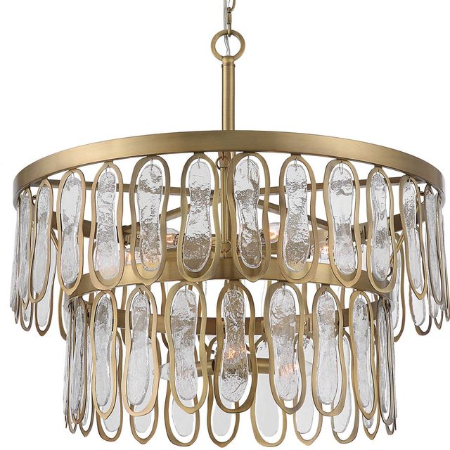 Uttermost® Aurelie Antique Brass 9-Light Round Pendant-4