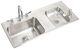 Elkay Lustertone® Lustrous Satin 37.25" x 17" x 4.5" Double Bowl Drop-in Classroom ADA Sink Kit-0