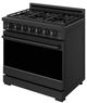Thor Kitchen® Gordon Ramsay 36" Black Freestanding Pro Style Liquid Propane Range with Precision Knob Control in Black-3