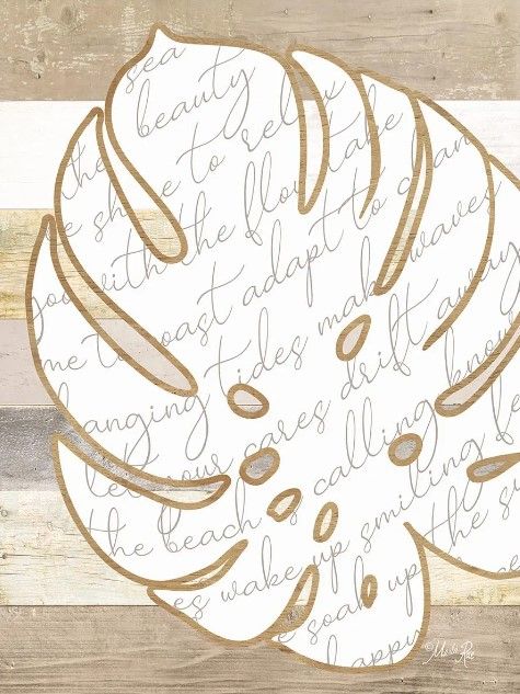 Classy Art Coastal Leaf II by Marla Rae Wall Art-0
