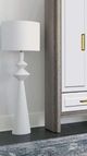 Bassett Mirror Binah Matte White Floor Lamp-4