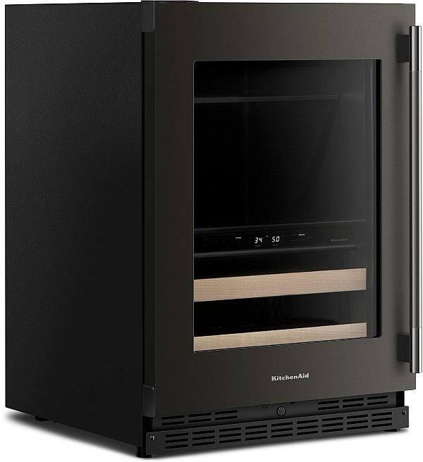 KitchenAid® 24" 4.8 Cu. Ft. Black Ore Undercounter Beverage Centre-2