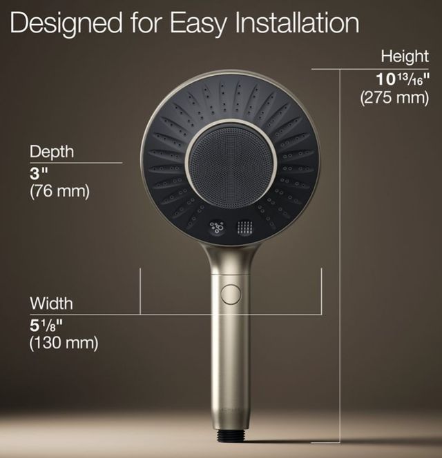 KOHLER® SpaViva™ Vibrant Brushed Nickel 1.75 GPM 2-Function Handshower with All-In-One Cleansing Device-3