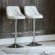Elements International Melissa 2-Piece White Bar Stools-0