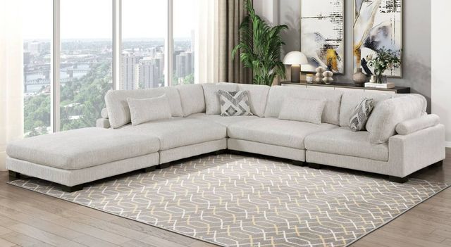 Homelegance® Tinley 5-Piece Beige Modular Sectional with Ottoman-1