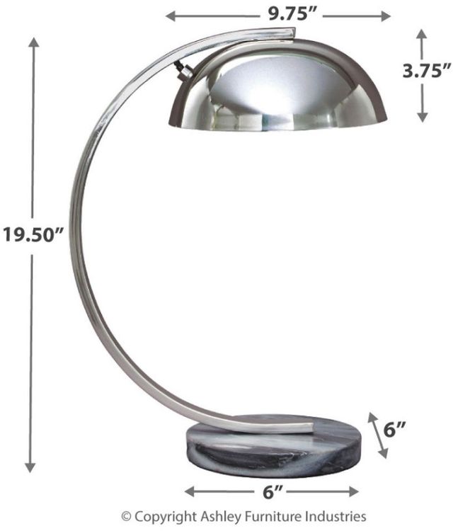 Signature Design by Ashley® Haden Chrome Metal Desk Lamp-2