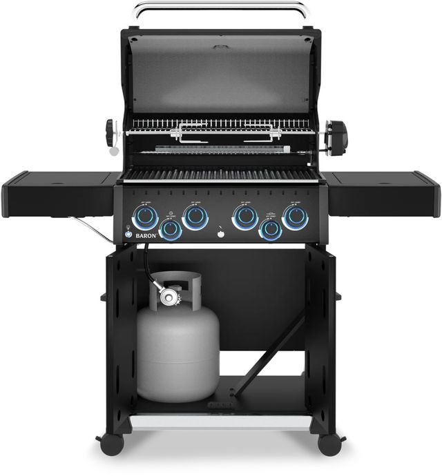 Broil King® Baron™ 490 4-Burner Black Freestanding Liquid Propane Grill-1