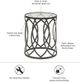 Olliix by Madison Park Tempered Glass Accent Table with Black Base-2