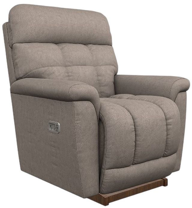 La-Z-Boy® Fulton Mushroom Power Rocking Recliner with Headrest and Lumbar-0