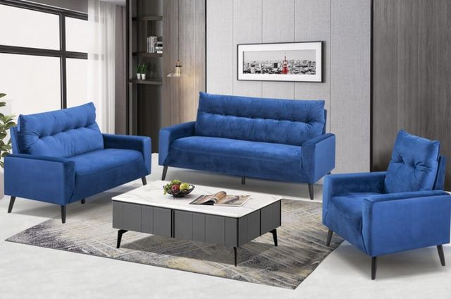 Mazin Furniture Veronica Blue Loveseat-2