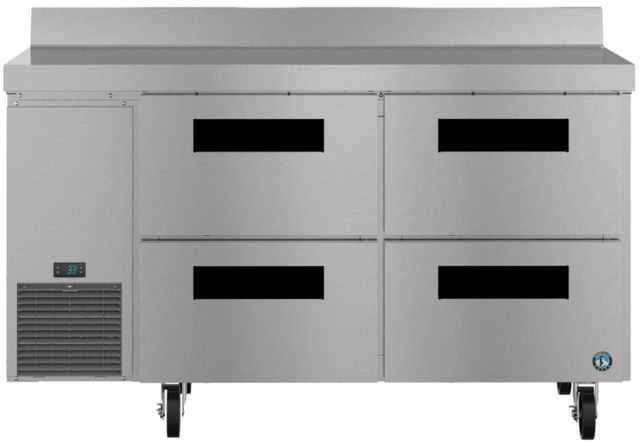 Hoshizaki Steelheart® 60" 17.22 Cu. Ft. Stainless Steel Two Section Worktop Side Mount Refrigerator with Stainless Drawers-0
