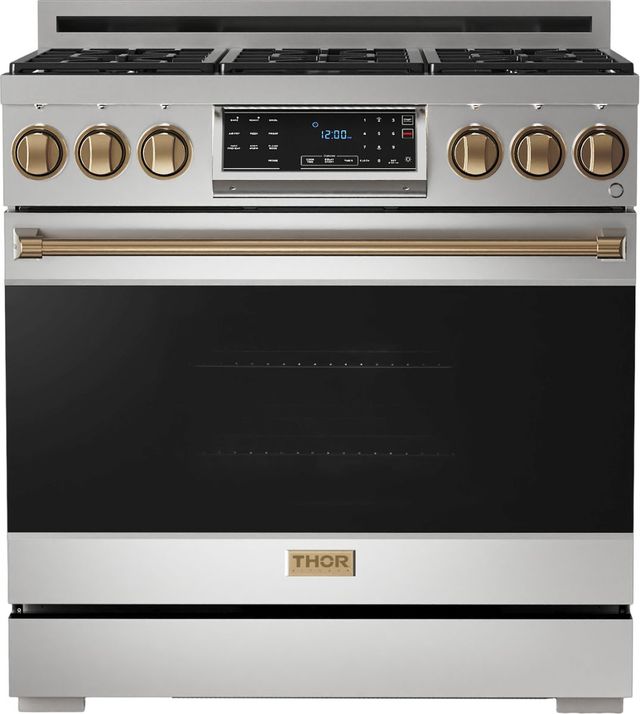 Thor Kitchen® Gordon Ramsay Series 36" Stainless Steel Pro Style Gas Range-0