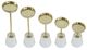A & B Home 5-Piece Gold/White Aluminum Pillar Candle Holder Set-1