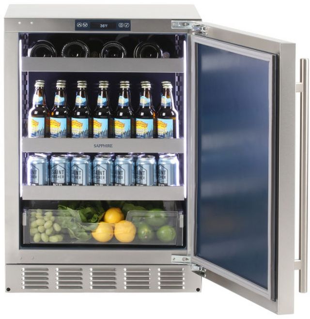 Sapphire Series 5 5.1 Cu. Ft. Stainless Steel Built In Beverage Center-2