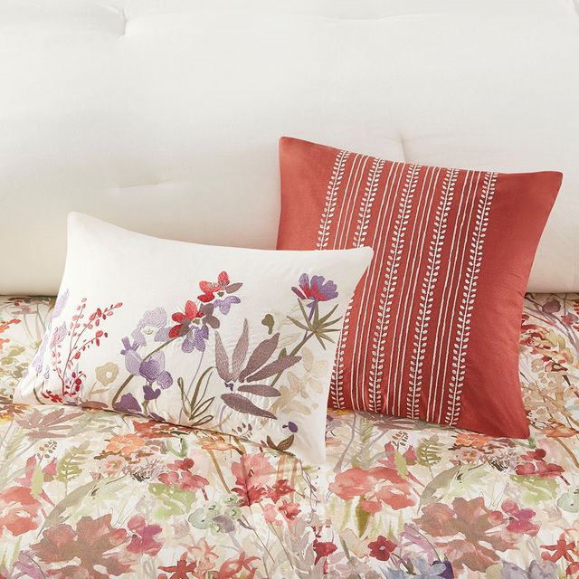Olliix by Madison Park Mariana 7 Piece Multi California King Cotton Printed Comforter Set-4