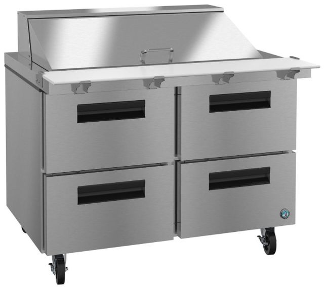 Hoshizaki 48" 13.66 Cu. Ft. Stainless Steel Two Section Mega Top Prep Table Refrigerator with Stainless Drawers-1