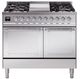 Ilve® Nostalgie II Noblesse 40'' Stainless Steel Pro Style Dual Fuel Range with Chrome Trim-0