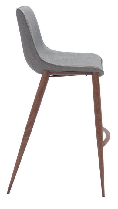 Zuo® Modern Magnus Slate Gray/Walnut Barstool-1