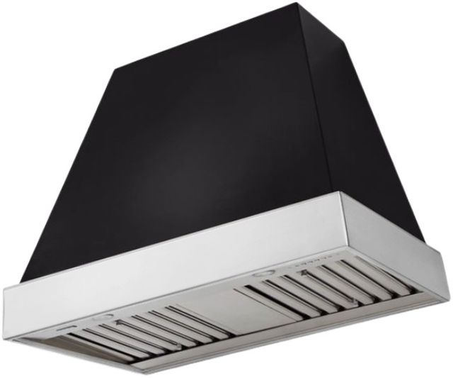 AGA Euclid 36" Black Wall Mounted Range Hood  with Polished Chrome Trim-0