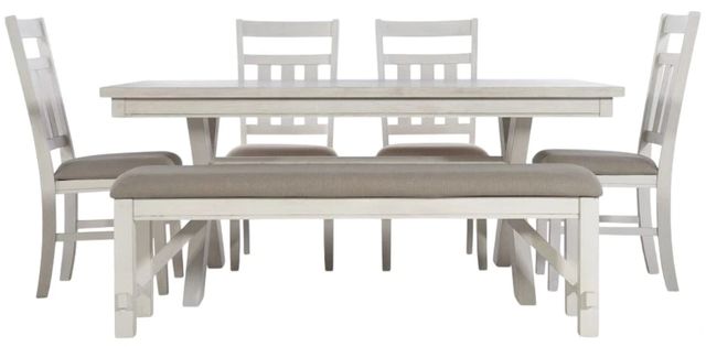 Powell® Turino 6-Piece Beige/Smokey White Dining Set-3