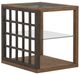 Liberty Furniture Bayhill Trellis Glass Top End Table with Black/Honey Base-0