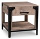 Handstone Customizable Portland Brushwork Oyster End Table-0