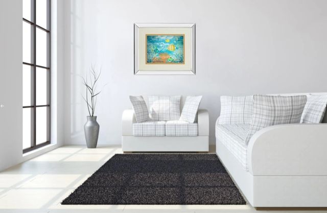 Classy Art Under the Sea by Julie Derice Mirror Framed Wall Art-3