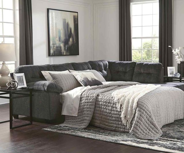 Signature Design by Ashley® Accrington 2-Piece Granite Right-Arm Facing Sofa Sleeper Sectional and Chaise-2