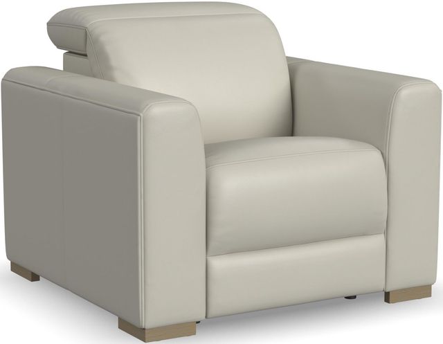 Flexsteel® Aurora Coconut Milk Power Recliner with Power Headrest-0