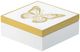 A & B Home Gold/White Wooden Decorative Butterfly Box-0