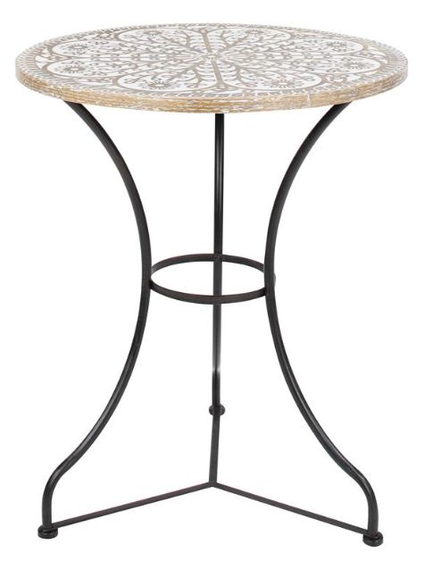 Deco Marche White Side End Accent Table-2