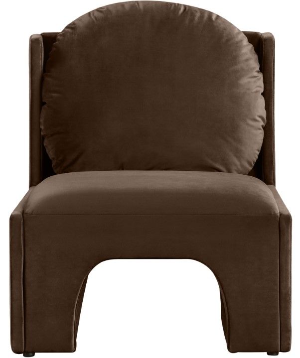 Meridian Furniture Sigma Brown Velvet Upholstered Accent Chair-1