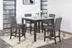 Global Furniture USA D4052 5-Piece Gray/White Dining Set-1