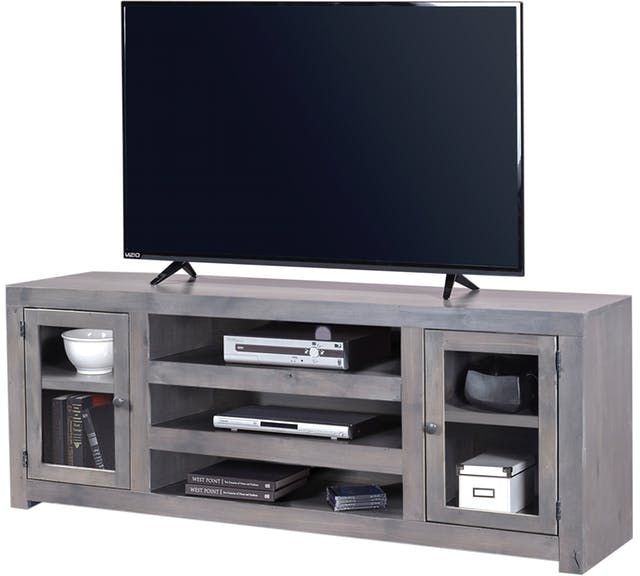 aspenhome® Contemporary Alder Smokey Gray 72" Entertainment Wall-1