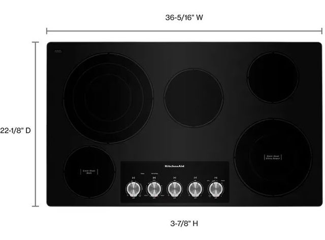 KitchenAid® 36" Stainless Steel Electric Cooktop-1