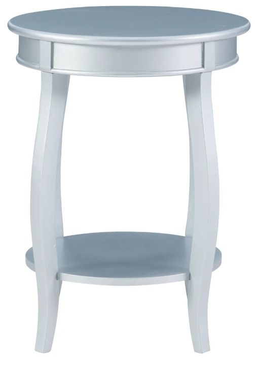 Powell® Rainbow Silver Round Side Table-3