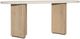 Dovetail Furniture Oja Cream Console Table with Natural Wash Base-0