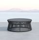 Sunset West Milano Granite Natural Fibers/Stone Outdoor Coffee Table with Charcoal Gray Metal Base-1