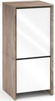 Salamander Designs® Barcelona 517 AV Cabinet-Natural Walnut/Gloss White-0