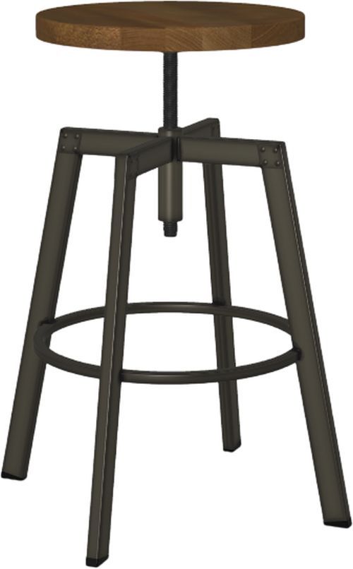 Amisco Customizable Architect 25'' Screw Adjustable Stool-0