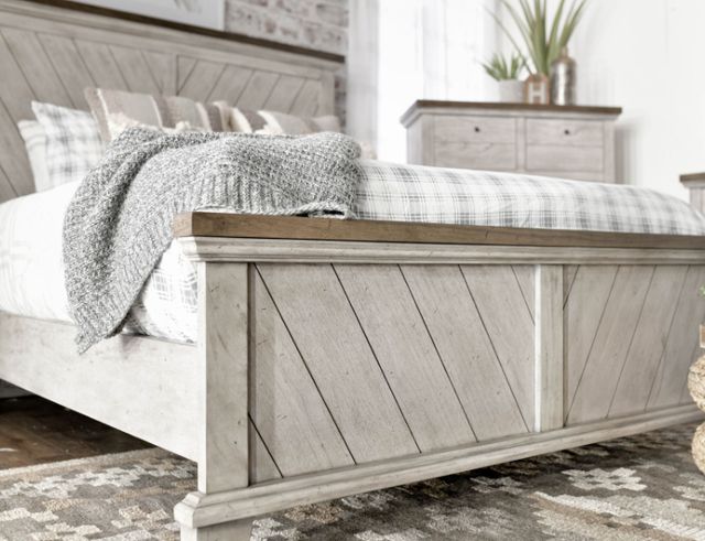 Steve Silver Co. Bear Creek 4-Piece White Smoke King Bedroom Set-2