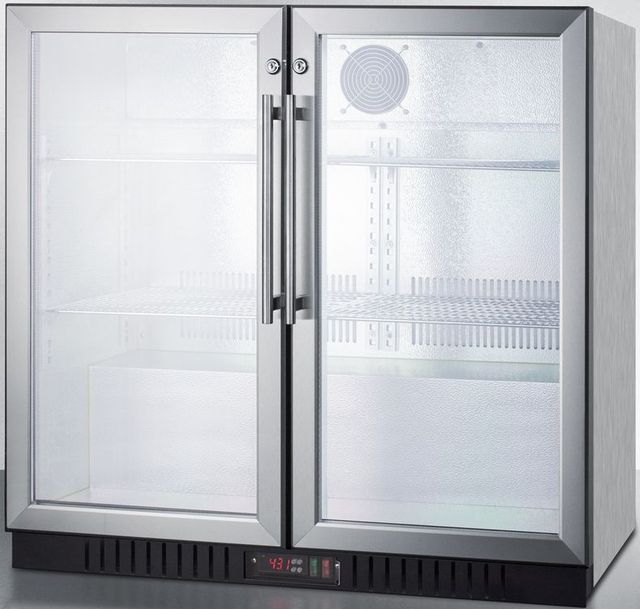 Summit® Commercial Series 36" 7.4 Cu. Ft. Stainless Steel Beverage Center-1