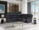 Global Furniture USA U6026 3-Piece Black Manual Right-Arm Facing Sectional with LED and Speaker-1